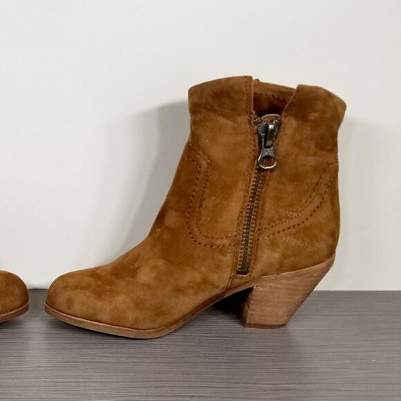 Sam Edelman Louie Bootie, Cognac Suede, Womens Size 5 M / 35 - Picture 8 of 12